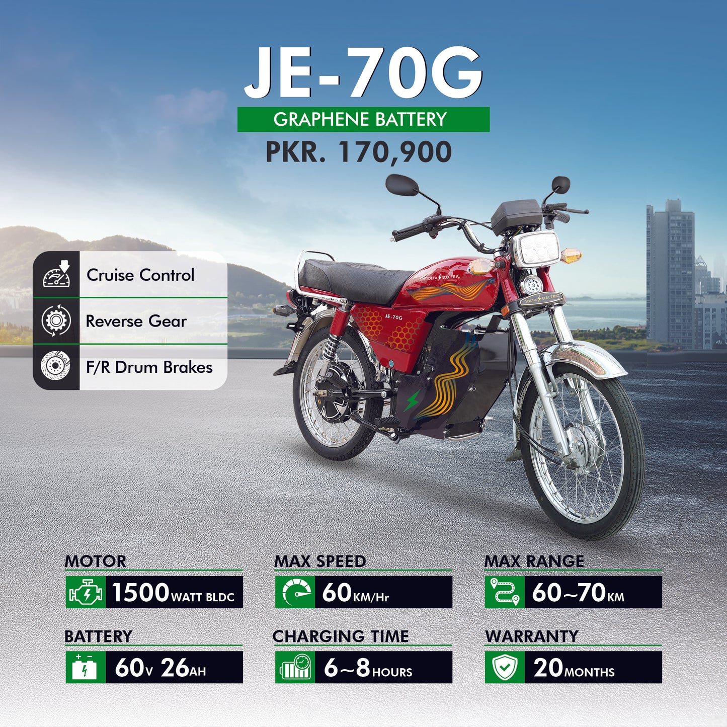 JE-70G — Redefining Electric Power and Performance!