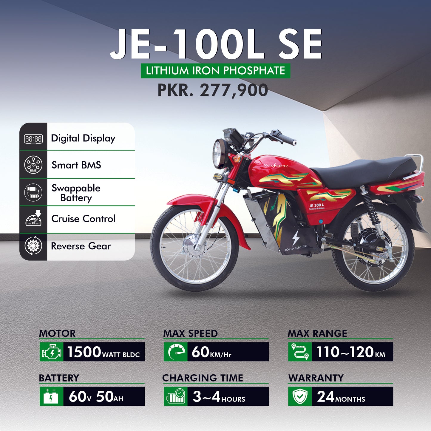 JE-100L SE — The Smartest Electric Bike Ever Built.